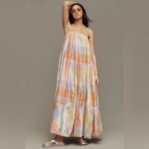 Anthropologie Multicolor Striped Maxi Dress